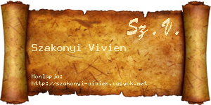 Szakonyi Vivien névjegykártya